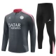 Paris Saint Germain Verryttelypuku 2024-25 - 1-4 Zip Harmaa