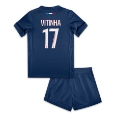 Paris Saint Germain Vitinha 17 Lasten Kotipelipaita 2024-25 Jalkapallo Pelipaidat Peliasut