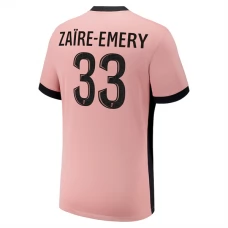 Paris Saint Germain Zaïre-Emery 33 Kolmas Pelipaita 2024-25 Jalkapallo Pelipaidat Peliasut