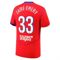Paris Saint Germain Zaïre-Emery 33 Kolmas Pelipaita 2025-26 Jalkapallo Pelipaidat Peliasut