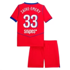 Paris Saint Germain Zaïre-Emery 33 Lasten Kolmas Pelipaita 2025-26 Jalkapallo Pelipaidat Peliasut