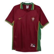 Portugali Kotipelipaita Retro 1998 Jalkapallo Pelipaidat Peliasut