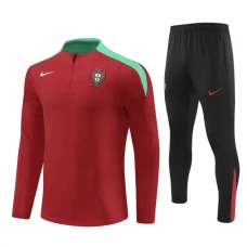 Portugali Lasten Verryttelypuku 2024-25 - 1-4 Zip Punainen
