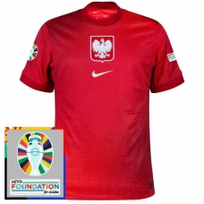 Puola Vieraspelipaita EM 2024 Jalkapallo Pelipaidat Peliasut Patch