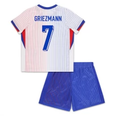 Ranska Griezmann 7 Lasten Vieraspelipaita EM 2024 Jalkapallo Pelipaidat Peliasut