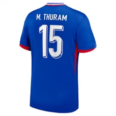 Ranska M.Thuram 15 Kotipelipaita EM 2024 Jalkapallo Pelipaidat Peliasut