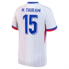 Ranska M.Thuram 15 Vieraspelipaita EM 2024 Jalkapallo Pelipaidat Peliasut