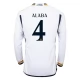 Real Madrid CF Alaba 4 Kotipelipaita 2023-24 Jalkapallo Pelipaidat Peliasut(L/S)