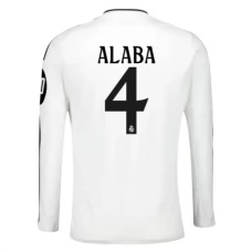 Real Madrid CF Alaba 4 Kotipelipaita 2024-25 Jalkapallo Pelipaidat Peliasut(L/S)