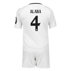 Real Madrid CF Alaba 4 Lasten Kotipelipaita 2024-25 Jalkapallo Pelipaidat Peliasut
