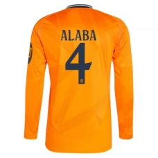 Real Madrid CF Alaba 4 Vieraspelipaita 2024-25 Jalkapallo Pelipaidat Peliasut(L/S)