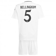 Real Madrid CF Bellingham 5 Lasten Kotipelipaita 2024-25 Jalkapallo Pelipaidat Peliasut