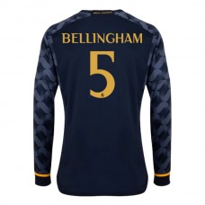 Real Madrid CF Bellingham 5 Vieraspelipaita 2023-24 Jalkapallo Pelipaidat Peliasut(L/S)