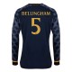 Real Madrid CF Bellingham 5 Vieraspelipaita 2023-24 Jalkapallo Pelipaidat Peliasut(L/S)
