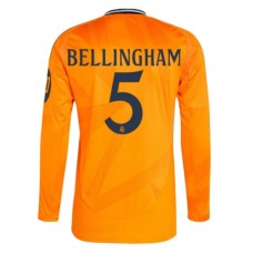 Real Madrid CF Bellingham 5 Vieraspelipaita 2024-25 Jalkapallo Pelipaidat Peliasut(L/S)