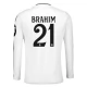 Real Madrid CF Brahim 21 Kotipelipaita 2024-25 Jalkapallo Pelipaidat Peliasut(L/S)