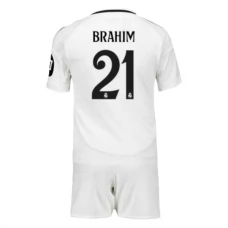 Real Madrid CF Brahim 21 Lasten Kotipelipaita 2024-25 Jalkapallo Pelipaidat Peliasut