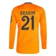 Real Madrid CF Brahim 21 Vieraspelipaita 2024-25 Jalkapallo Pelipaidat Peliasut(L/S)