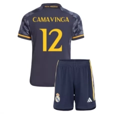 Real Madrid CF Camavinga 12 Lasten Vieraspelipaita 2023-24 Jalkapallo Pelipaidat Peliasut