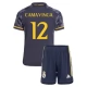 Real Madrid CF Camavinga 12 Lasten Vieraspelipaita 2023-24 Jalkapallo Pelipaidat Peliasut