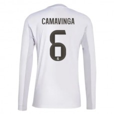 Real Madrid CF Camavinga 6 Kotipelipaita 2025-26 Jalkapallo Pelipaidat Peliasut(L/S)