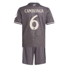 Real Madrid CF Camavinga 6 Lasten Kolmas Pelipaita 2024-25 Jalkapallo Pelipaidat Peliasut
