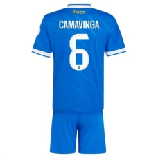 Real Madrid CF Camavinga 6 Lasten Kolmas Pelipaita 2025-26 Jalkapallo Pelipaidat Peliasut