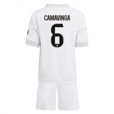 Real Madrid CF Camavinga 6 Lasten Kotipelipaita 2025-26 Jalkapallo Pelipaidat Peliasut