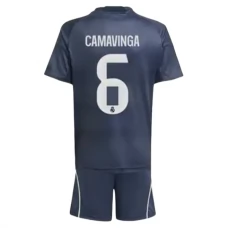 Real Madrid CF Camavinga 6 Lasten Vieraspelipaita 2025-26 Jalkapallo Pelipaidat Peliasut