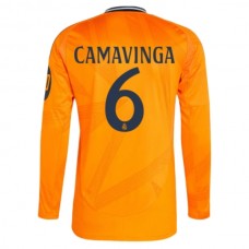 Real Madrid CF Camavinga 6 Vieraspelipaita 2024-25 Jalkapallo Pelipaidat Peliasut(L/S)