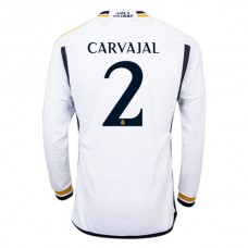 Real Madrid CF Carvajal 2 Kotipelipaita 2023-24 Jalkapallo Pelipaidat Peliasut(L/S)