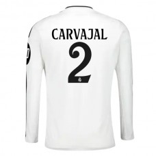 Real Madrid CF Carvajal 2 Kotipelipaita 2024-25 Jalkapallo Pelipaidat Peliasut(L/S)