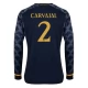 Real Madrid CF Carvajal 2 Vieraspelipaita 2023-24 Jalkapallo Pelipaidat Peliasut(L/S)