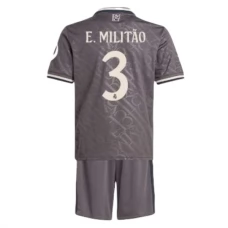 Real Madrid CF E.Militao 3 Lasten Kolmas Pelipaita 2024-25 Jalkapallo Pelipaidat Peliasut
