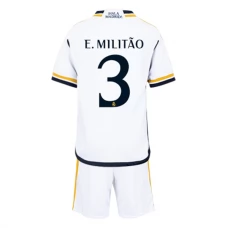 Real Madrid CF E. Militao 3 Lasten Kotipelipaita 2023-24 Jalkapallo Pelipaidat Peliasut
