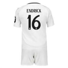 Real Madrid CF Endrick 16 Lasten Kotipelipaita 2024-25 Jalkapallo Pelipaidat Peliasut