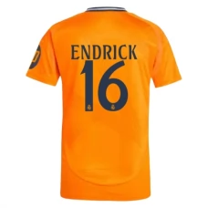Real Madrid CF Endrick 16 Vieraspelipaita 2024-25 Jalkapallo Pelipaidat Peliasut