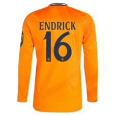 Real Madrid CF Endrick 16 Vieraspelipaita 2024-25 Jalkapallo Pelipaidat Peliasut(L/S)