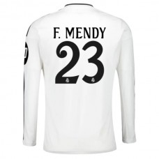 Real Madrid CF F.Mendy 23 Kotipelipaita 2024-25 Jalkapallo Pelipaidat Peliasut(L/S)
