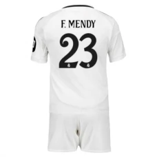 Real Madrid CF F.Mendy 23 Lasten Kotipelipaita 2024-25 Jalkapallo Pelipaidat Peliasut