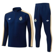 Real Madrid CF Lasten Tracksuit 2026-27 - 1-4 Zip Sininen