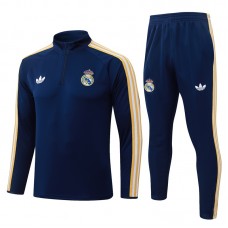Real Madrid CF Lasten Tracksuit 2026-27 - 1-4 Zip Sininen