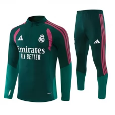 Real Madrid CF Lasten Tracksuit 2026-27 - 1-4 Zip Vihreä Punainen