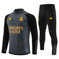 Real Madrid CF Lasten Verryttelypuku 2023-24 - 1-4 Zip Harmaa