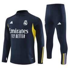 Real Madrid CF Lasten Verryttelypuku 2023-24 - 1-4 Zip Laivastonsininen