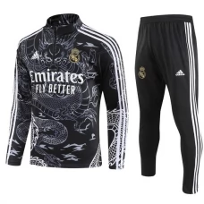 Real Madrid CF Lasten Verryttelypuku 2023-24 - 1-4 Zip Musta