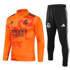 Real Madrid CF Lasten Verryttelypuku 2024-25 - 1-4 Zip Dragon Oranssi