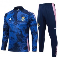 Real Madrid CF Lasten Verryttelypuku 2024-25 - 1-4 Zip Dragon Sininen