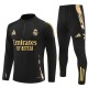 Real Madrid CF Lasten Verryttelypuku 2024-25 - 1-4 Zip Musta Gold