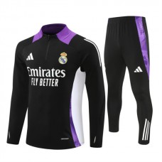 Real Madrid CF Lasten Verryttelypuku 2024-25 - 1-4 Zip Musta Violetti